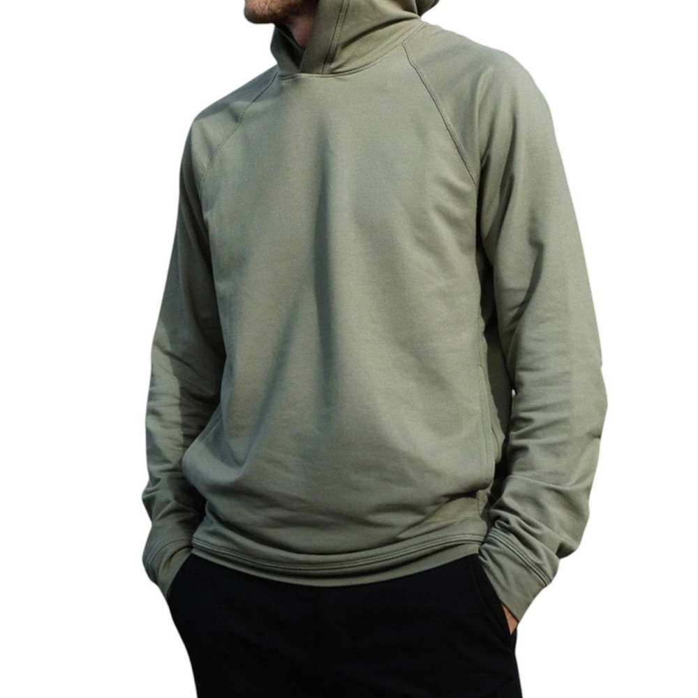 Mantra Essential Hoodie Mens Large Green Pima Cotton Tencel Athleisure Golf